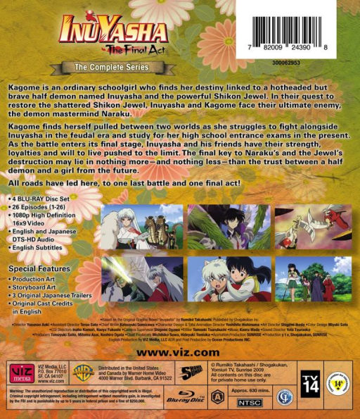 Inu Yasha: The Final Act - The Complete Series [4 Discs] [Blu-ray]