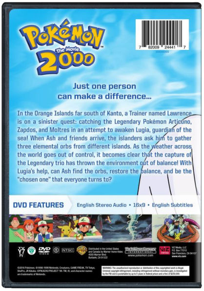 Dvd Pokémon O Filme 2000 Dublado E Legendado