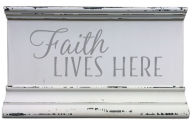 Title: 5X8 Faith Lives Here Plaque with Molding