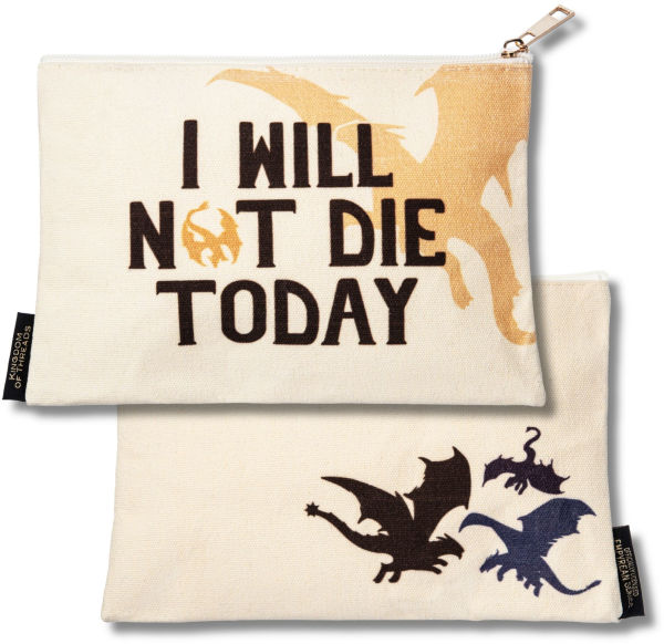 I Will Not Die Today Fourth Wing Canvas Pouch