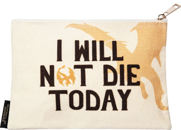 I Will Not Die Today Fourth Wing Canvas Pouch