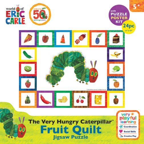 Eric Carle Fruit Quilt 24 Piece Puzzle by Jigsaw Puzzle Factory ...