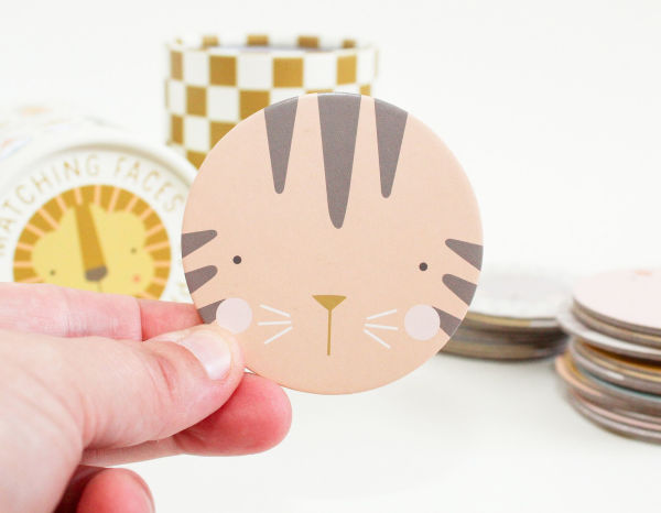 Animal Faces Memory Match Game