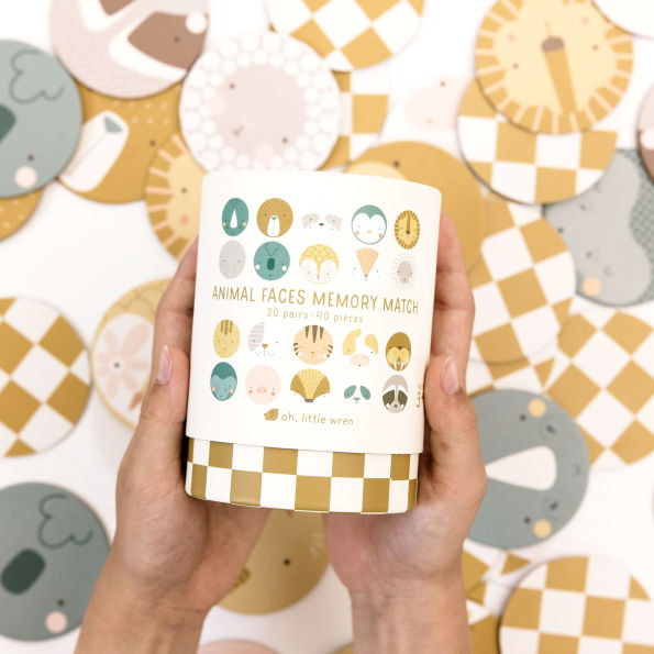 Animal Faces Memory Match Game