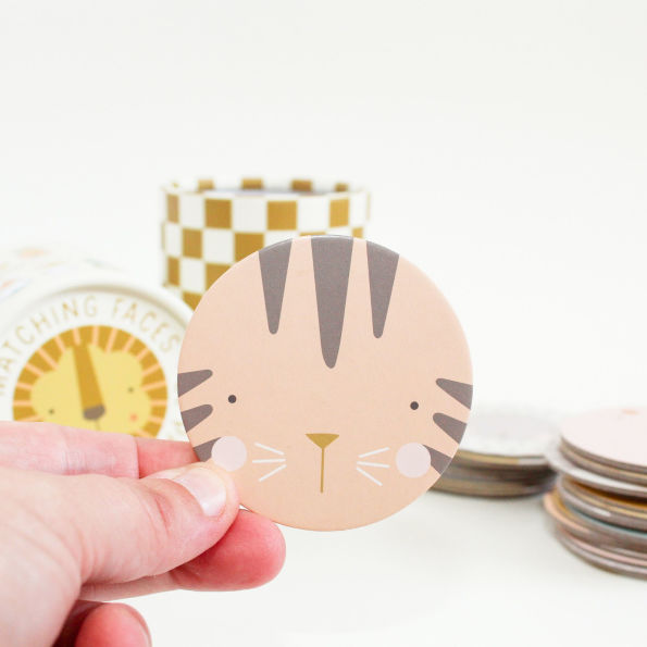 Animal Faces Memory Match Game