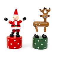 Title: Santa & Reindeer Push Puppets