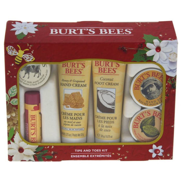 Tips and Toes Kit by Burts Bees for Unisex - 6 Pc Kit 0.3oz Hand Salve ...