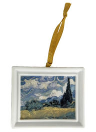 Title: Vincent Van Gogh Wheat Fields with Cypress Ornament