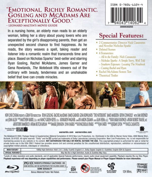 The Notebook Blu ray by Nick Cassavetes Nick Cassavetes Blu