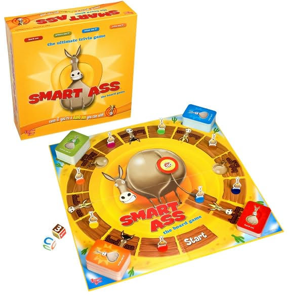  University Games  Smart Ass Trivia The Ultimate Who, What,  Where Party Game , for Families and Adults Ages 12 and Up and 2 to 6  Players : Toys & Games