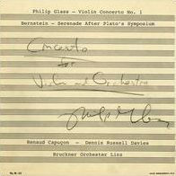 Philip Glass: Violin Concerto No. 1; Bernstein: Sereande After Plato's Symposium