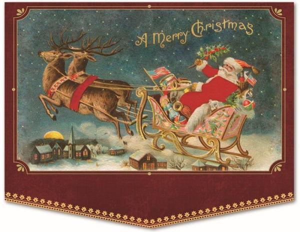 Book Box Boxed Cards Stationery Ephemera Santa Music Flap