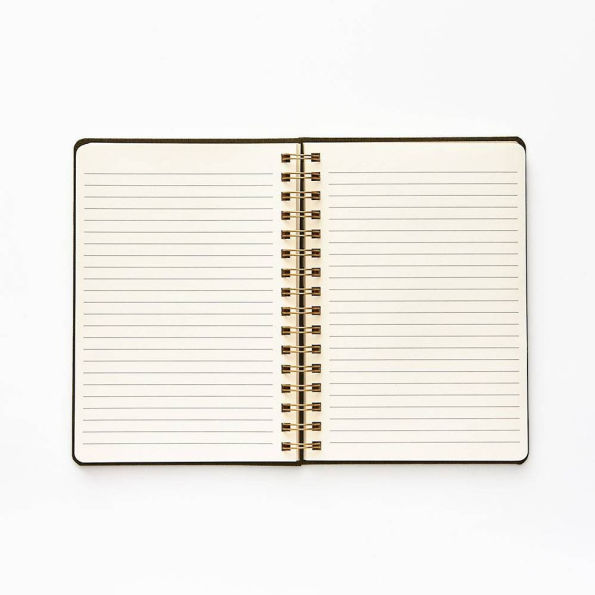 Olive Book Cloth Spiral Journal