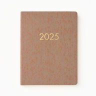Title: 2024-2025 Oatmeal Bookcloth Weekly Desk Academic Planner 18 Month