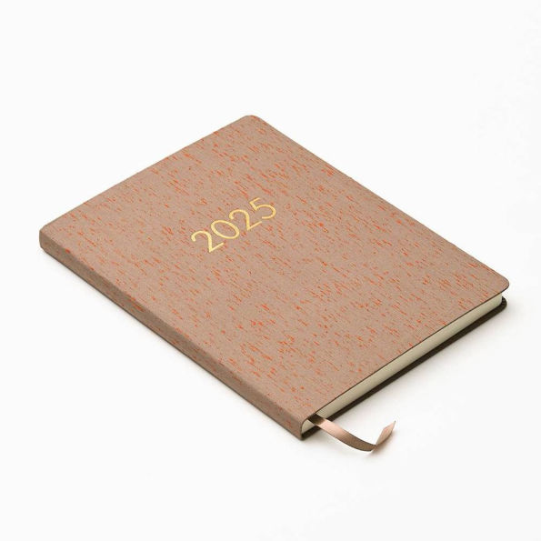 2024-2025 Paper Source Oatmeal Bookcloth Weekly Desk Academic Planner 18 Month