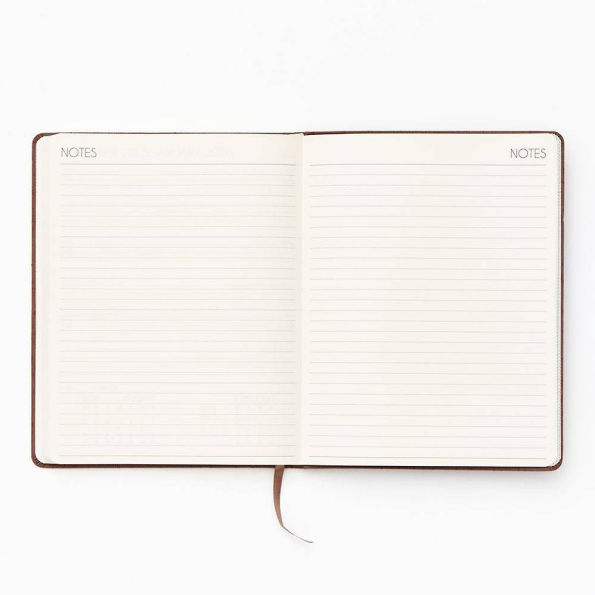 2024-2025 Paper Source Oatmeal Bookcloth Weekly Desk Academic Planner 18 Month