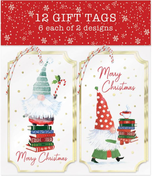 Reading Gnomes Gift Tags Set of 12