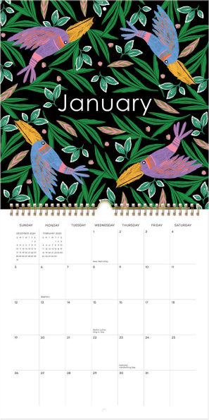 2025 Exotic Animals Wall Calendar