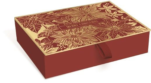Golden Botanicals Poinsettia Holiday Boxed Cards
