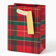 Title: Holiday Plaid Small Gift Bag