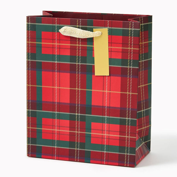 Holiday Plaid Medium Gift Bag
