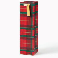 Title: Holiday Plaid Wine Gift Bag