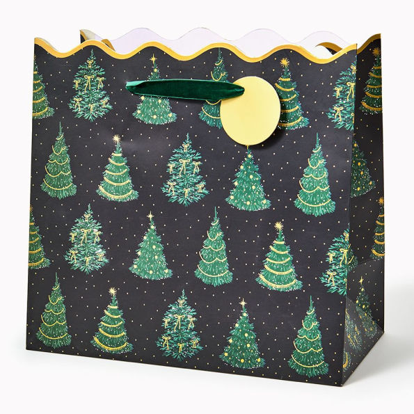Twinkling Trees Large Die-Cut Gift Bag
