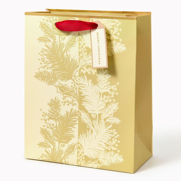 Holly Boughs and Berries Medium Gift Bag