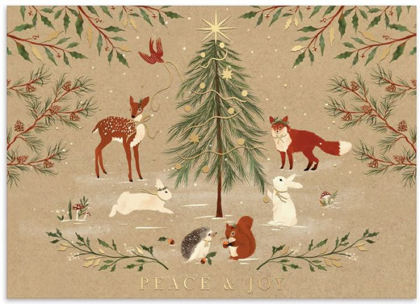 Boxed Holiday Cards Stationery Woodland Christmas