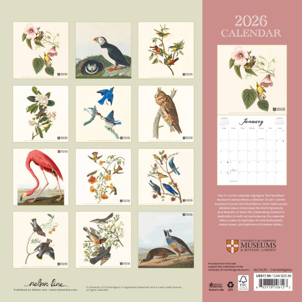 2026 Audubon 'Birds of America' Wall Calendar