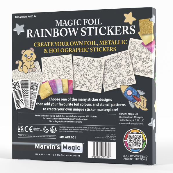 Marvin's Magic Rainbow Foil Stickers