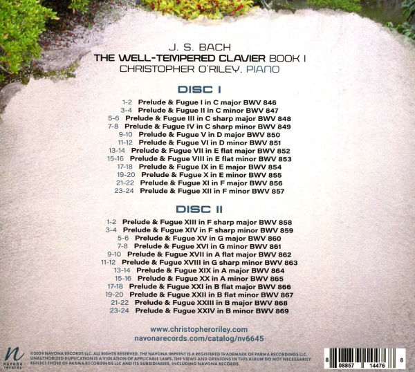 J.S. Bach: Well-Tempered Clavier, Book I