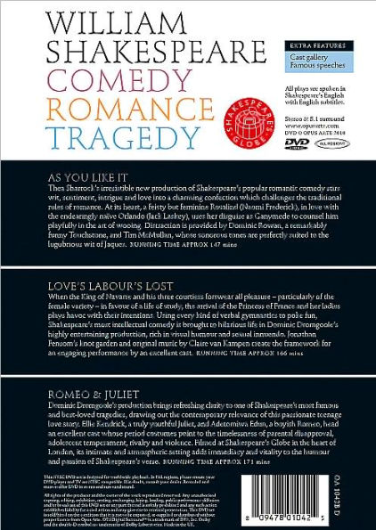 William Shakespeare: Comedy, Romance, Tragedy [4 Discs]