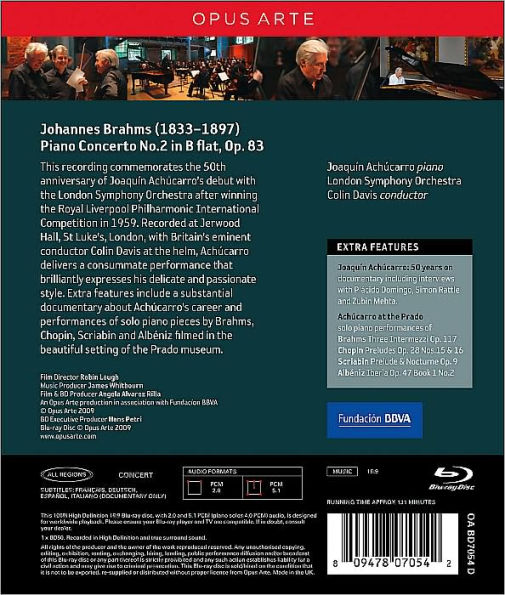 Achucarro: Brahms - Piano Concerto No. 2 [Blu-ray]