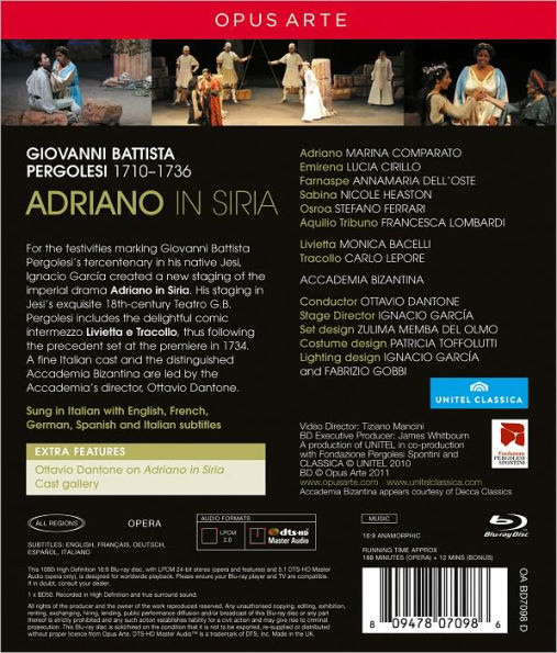 Adriano in Siria [Blu-ray]