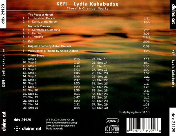 Lydia Kakabadse: Kefi - Choral & Chamber Works
