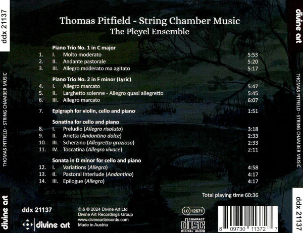 Thomas Pitfield: String Chamber Music
