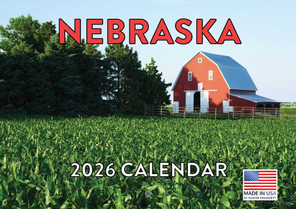 2026 State of Nebraska Calendar Monthly Wall Calender 12 Month