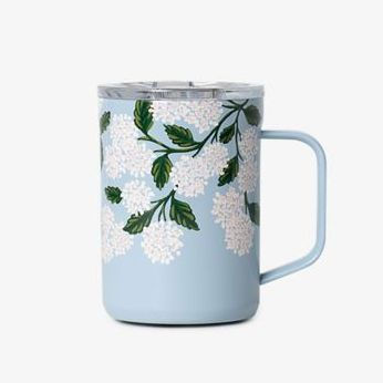 Corkcicle x Rifle Paper Hydrangea 16 Oz Mug