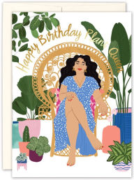 Title: Birthday Greeting Card Plant Queen