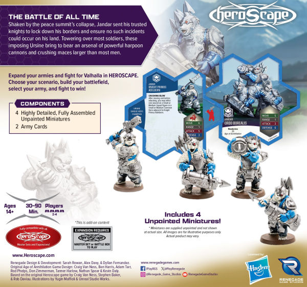 Heroscape: Rising Tide - Knight Primus Adelbern and Ordo Borealis Army Expansion