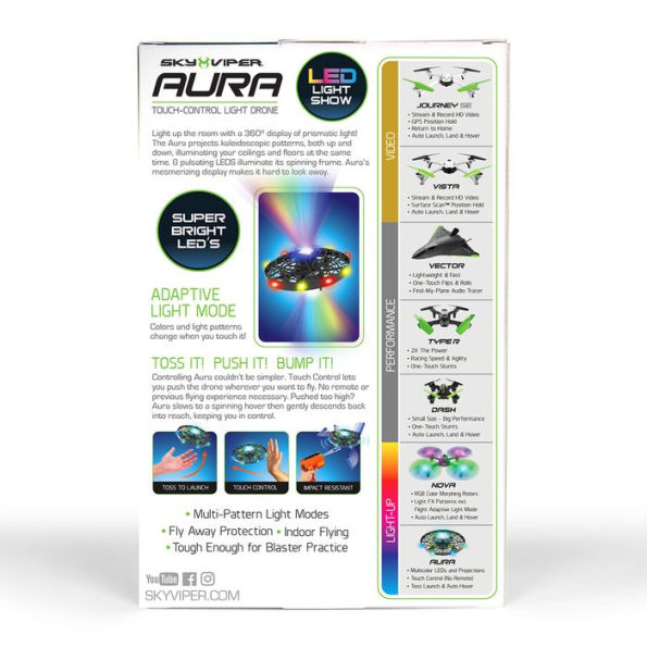 Sky Viper Aura Touch Control Light Drone