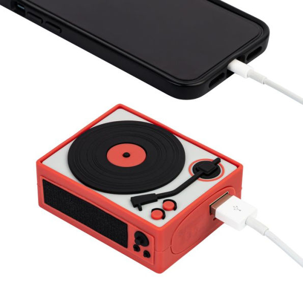 Mojipower Red Turntable Portable Charger