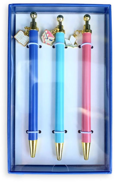 Book Lover Charm Pens - Set of 3