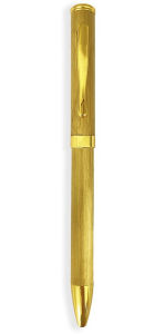 Title: Metal Ballpoint Brushed Gold Pen