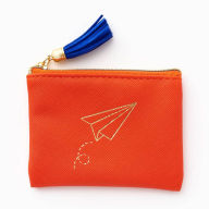 Title: Paper Airplane Leatherette Gift Card Pouch