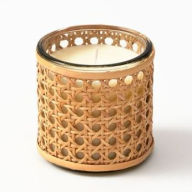 Title: Citronella Candle with Rattan Wrap