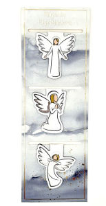 Title: Set of 3 Magnet Bookmarks Angel Design