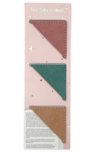 Title: Leatherette Page Corner Bookmarks, Set of 3