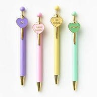 Title: Conversation Heart Enamel Charm Pen